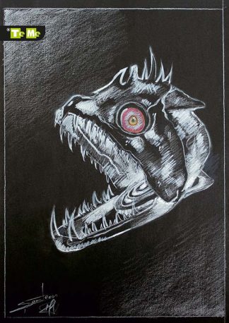 Caiet studențesc premium A4 „Payara skull”, matematică, 80 file, cusut